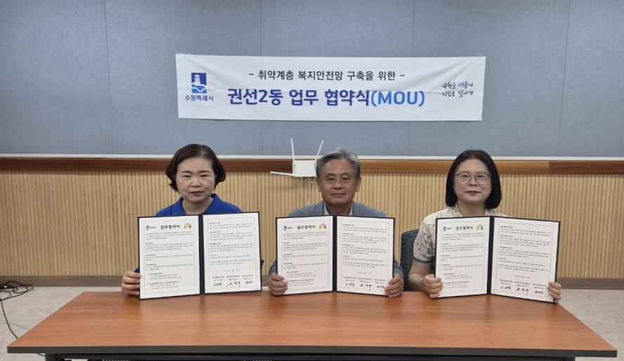 수원시 권선구 권선2동,  굿케어사회복지센터와 복지증진 업무협약